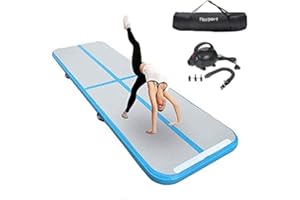 FBSPORT Air Tumbling Track Ginnastica Artistica 10cm di altezza Tappetino da Ginnastica Gonfiabile, 3m Air Tumbling Tappetino Tappeto Ginnastica Artistica da casa con Pompa per All'aperto, Yoga