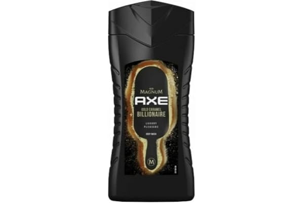 Axe 3-i-1 duschgel och schampo magnum guld karamell Billionaire för långvarig friskhet och doft efter duschen dermatologiskt