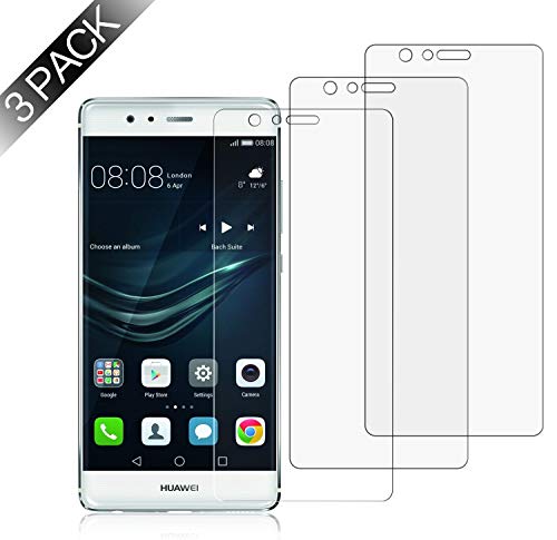 WolinTek [3 Piezas Huawei P9 Protector de Pantalla, [Anti-Rasguños] Cristal Vidrio Templado Premium
