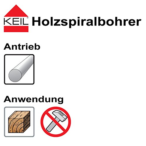 KEIL 180 370 310 Holzspiralbohrersortiment 7-teilig, Ø 3,0 / 4,0 / 5,0 / 6,0 / 7,0 / 8,0 / 10,0 mm, in MultiPack - 4