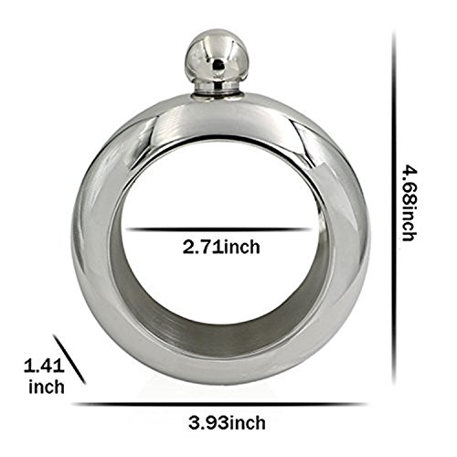 lanshulan 304 Edelstahl Armband Flachmann und Trichter Set 3,5 Oz - 6