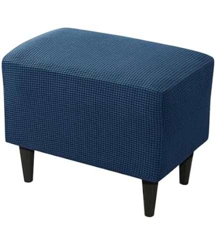 Housse De Pouf Carré Élastique Gris - Protection Anti-dérapante 80-100cm Pour Salon