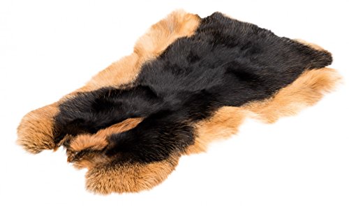 NaDeco® Hasenfell schwarz Loh | Kaninchenfell | Dekofell | Tierfell