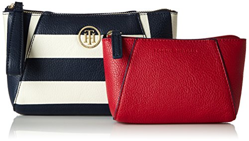 Preisvergleich Produktbild Tommy Hilfiger Damen FASHION NOVELTY COSMETIC BAG STRIPE Münzbörse Mehrfarbig (Midnight / Turtledove / Scooter red)