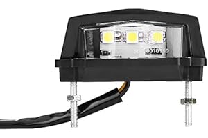 KEENSO 12V Motorcycle Led License Plate Light, Universal Motorbike Rear Brake Tail Light Lamp License Plate Mount White taillight motorcycle license plate light