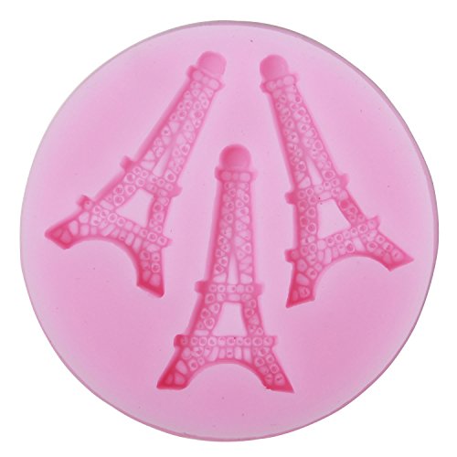 Umiwe(TM) Eiffel Tower Shape DIY Cake Decorating Fondant Silicone Sugar Craft Molds,Random ColorWith Umiwe Accessory