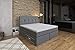 Produktbild Tesla Dreams Boxspringbett Ankona 160x200 - Schublade,7 Zonen-Taschenfederkern-Matratzen,H2/H3,Topper LATEX-3D Bezug,Grau