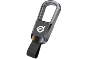 JIAAM Car Keychain for Volvo XC40 XC60 XC90 V60 V90 S40 S60 EX30 EX40, Zinc Alloy Car Keyring Car Key Chain Car Key Ring Anti-Lost Key Rings with Logo Emblems Car Key Fob Keychain Replacement Accessories