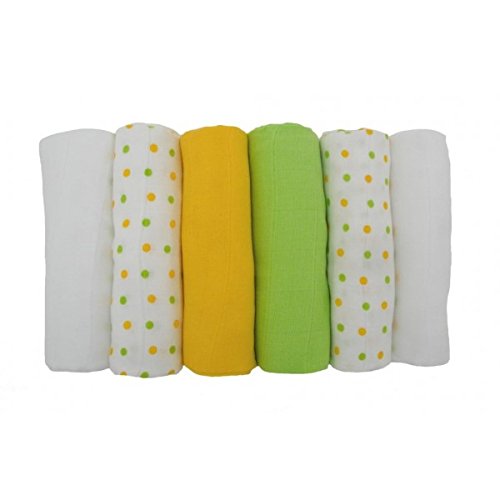MuslinZ 6pk Premium High Quality Baby Muslin Squares Unisex Combo 100% Cotton 70x70cms