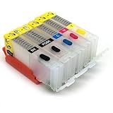  Lot de 5 cartouches d\'encre rechargeables PGI 550 CLI 551 pour Canon PIXMA IP7250 IP8750 IX6850 MG5450 MG5550 MG6350 MG6450 MG7150 MX725 MX925 MG7550 MG6650 MG5650