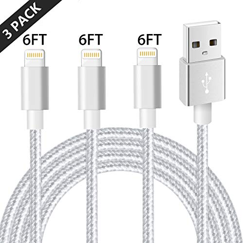 Cable Chargeur iPhone IMITOR Cable Lightning Lot DE 3 2m en Nylon Tress   Cordon Certifi   CE pour iPhone X 8 8 Plus 7 7 Plus 6 Plus 6s 6 5S 5 iPad Ai