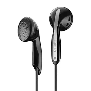 Edifier H180 Hi-Fi Stereo Earbuds Headphone - Classic Earbud Style Headphones Earphones - Black