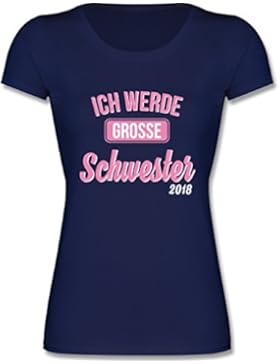 Shirtracer Geschwisterliebe Kind - Ich Werde Große Schwester 2018 - Mädchen T-Shirt
