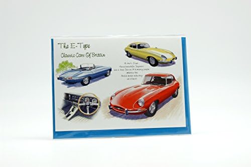 E Type Jaguar Greetings Card 7x5 blank