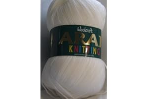 WOOLCRAFT Aran 400g Wool/Knitting Yarn (White (176))