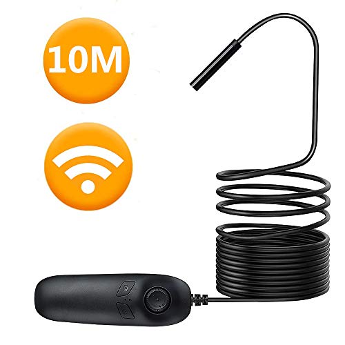 PATISZON Endoscopio WiFi 10M Periscopio 1200P HD 2.0 Megapixel Impermeabile per Android, iPhone, iOS, Windows