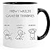 Produktbild Acen Merchandise Game of Thrones Inspired 'How I Watch The Game of Thrones' - Fun Keramik Tasse Kaffee Tee Becher – Perfekt Valentines/Ostern/Sommer/Weihnachten/Geburtstag/Jahrestag Geschenk