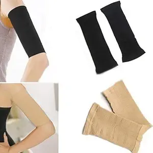 Generic Black : Women's Fat Burning Upper Arm Shapers Slimmers Wrap Belts Elastic Arm Sleeves smt79