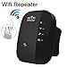 Produktbild WiFi Repeater 300Mbps, WLAN-Range-Extender, Wireless-Netzwerk-Verstärker 2.4GHz-Netzwerkadapter, WLAN-Router-Extender, Wi-Fi-Booster mit integrierten Dual-Antennen (Schwarz)
