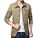 Produktbild Amphia - Einreihige einfarbige Herrenjacke - Männer Winter warme Jacke Fester Mantel Outwear dünne Knöpfe Mantel Tops Bluse
