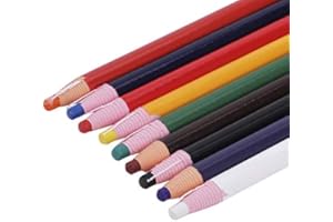 BEISITONG LIMITED GROUP 9 Pcs Peel-Off China Markers Grease Pencil Crayons Kids Non Toxic Colorful Drawing Coloring Wax Art Crayons Assorted Colors Paper-Wrapped Marking Pencils for Wood, Glass, Metal, Fabrics, Porcelain