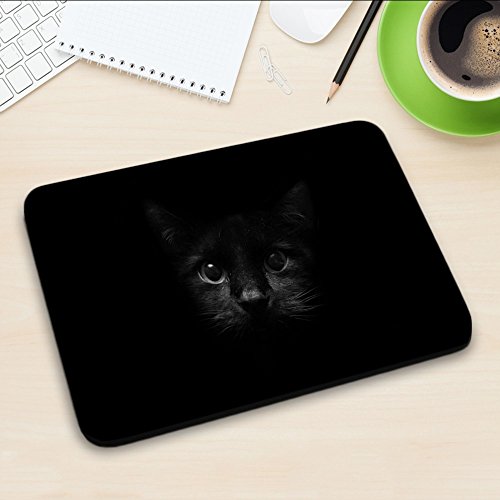 Katzen 10035, Schwarze Katze, Mousepad Anti Rutsch Unterseite für Optimalen Halt Kompatibel mit allen Maustypen (Kugel, Optisch, Laser) Ideal für Gamer und für Grafikdesigner. - 3