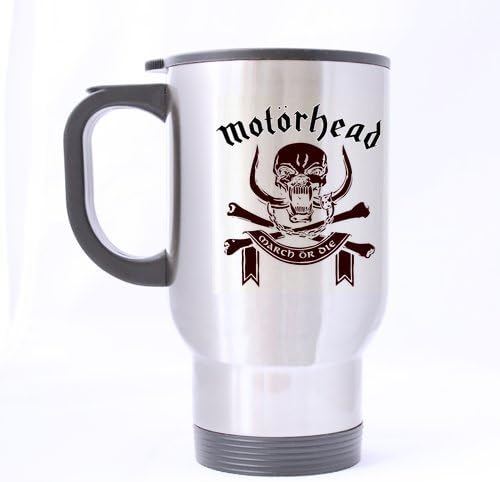 Motorhead Skull Cross Bone Customized Design Travel Mug Coffee Mug Creative Sport Cup Personalized Tea Cup 14OZ