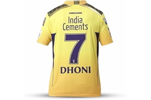 KNK Chennai Super Kings Official Cricket Match Jersey IPL 2023, DHONI 7D