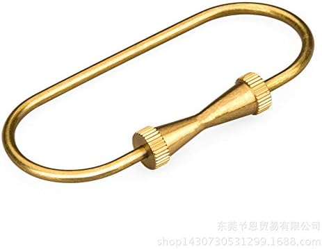 CoolBuyMall® Trendy Durable Brass Screw Lock Ellipse shape Key Ring, Creative EDC Exquisite Keychain Lifetime Use