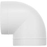 Vent Systems &Oslash;150mm Elbow 90 Degree Pipe Connector Flexible Round Tube Ventilation Hose ABS Plastic 15cm