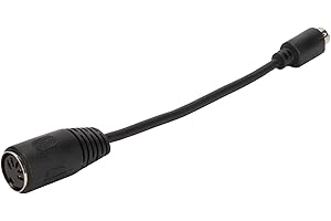 VBESTLIFE 5-poliger DIN-auf-PS/2-Kabeladapter, 5-polige DIN-Buchse auf 6-poligen MIDI-Steckerkabel für Mouser at-Tastatur, 5,9 Zoll