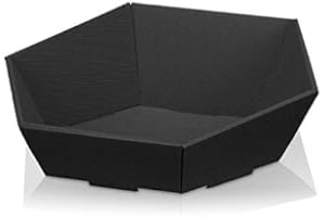 Weinkarton24.com 10 x Präsentkorb, Geschenkkorb, Wellpappkorb Swing schwarz Mini