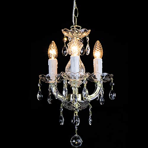 Kronleuchter Maria Theresa 3 flammig Gold - Ø27cm Venezianischen Glas - Klassische luster goldfarben messing