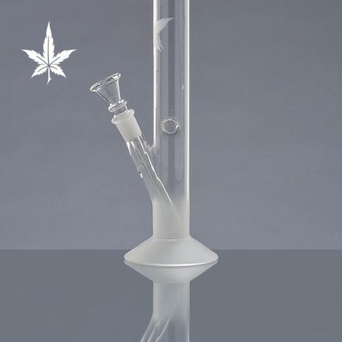 Sand Leaf – Glas Bong Tabakpfeife 26cm hoch, 36mm Ø, 14er Chillum - 3