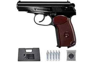 ECOMMUR Ekommur. Legendy Makarov UX| Pistolet półautomatyczny na śrut 4,5mm (Steel BB's Balls) + teczka + śrut i CO2