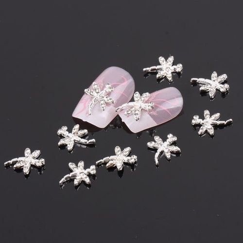 Five Season 10pcs 3D Golden Rhinestones Dragonfly Tie Nail Art Glitters DIY Decorations by Five Season