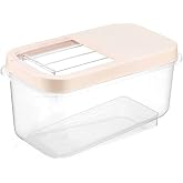 Meleni Home, Multibox 7,5 Lt Bakliyat Saklama Kabı - Kayar Kapaklı Erzak Saklama Kabı Un Kabı Krem