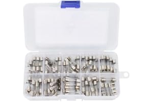 KYSUN 10 Werte 100 Stück Feinsicherung Sortiment,250V 0.2A 0.5A 1A 2A 3A 5A 6A 8A 10A 15A,5x20 MM Sicherung,Sicherungen,Feinsicherung Träge,Schmelzsicherung,Traege Glassicherung