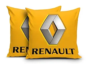 DreamVio Super Imported Micro & Velvet Car Cushions/Pillows for Your Car (12x12 Inches) Set of 2 Style 35