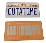 1 x placa de aluminio de California con una licencia de Mirrored Barcode October 2015 como se ve en la película Volver al futuro 2