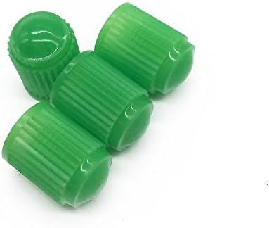 Genuine ARH Auto Accessories® Premium Plastic Dust / Valve Caps, Set Of 4 Fits Onto Car , Bike Or Motorbike Valves. (Green)