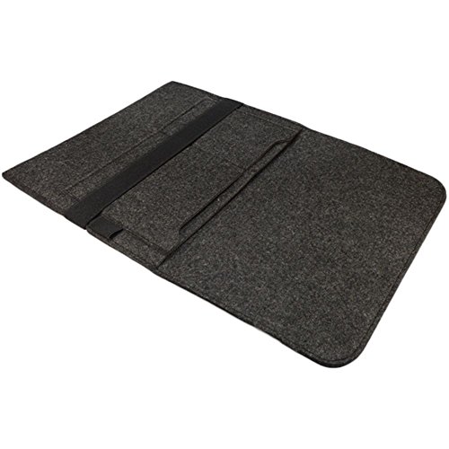 Schutzhülle-Sleeve-Cover-Tablet-Hülle für Samsung Galaxy Tab A 10.1 Filz Case Tablet Bag Filztasche von UC-Express® , Farben:Dunkles Grau - 5