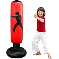 JanTeelGO Boxsack Kinder 160cm, Boxsack Stehend für Sofortiges Zurückprallen zum Üben von Karate, Taekwondo und zur…