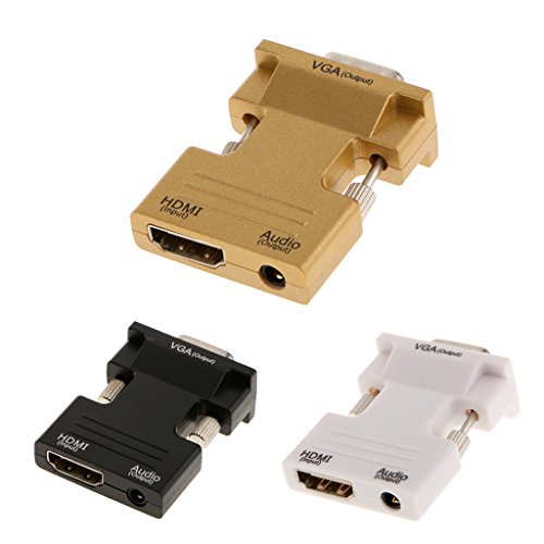 Generic HDMI Busche auf VGA Audio Kabel Konverter Adapter Support 1080P Output Ausgabe – Weiß - 3
