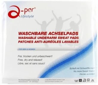 a-per© Washable Underarm Sweat Pads - Black