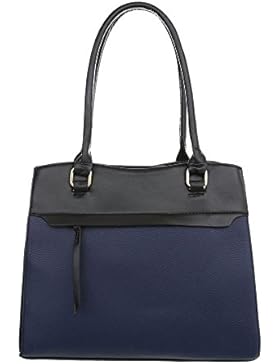 iTal-dEsiGn Damentasche Mittelgroße Schultertasche Used Optik Handtasche Kunstleder TA-K669