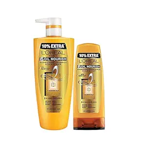 LOreal Paris 6 Oil Nourish Shampoo & Conditioner, 704ml + 192.5ml? (896.5ml)? (Pack of 2)