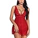Produktbild JUSTSELL  Pyjamas Damen SetSexy Negligee Nachtwäsche Nachthemd Spitze  Spitzenoberteil Hosen Dessous Reizwäsche Sleepwear Für Damen Geschenk Für Frauen