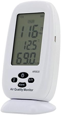 Digital Air Quality Monitor PM2.5 Detector,Temperature RH Humidity Meter for Home Office School Hospital Measuring Range 0-999ug/m3 R830