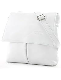 modamoda de - ital. Ledertasche Schultertasche Crossover Umhängetasche Nappaleder T63